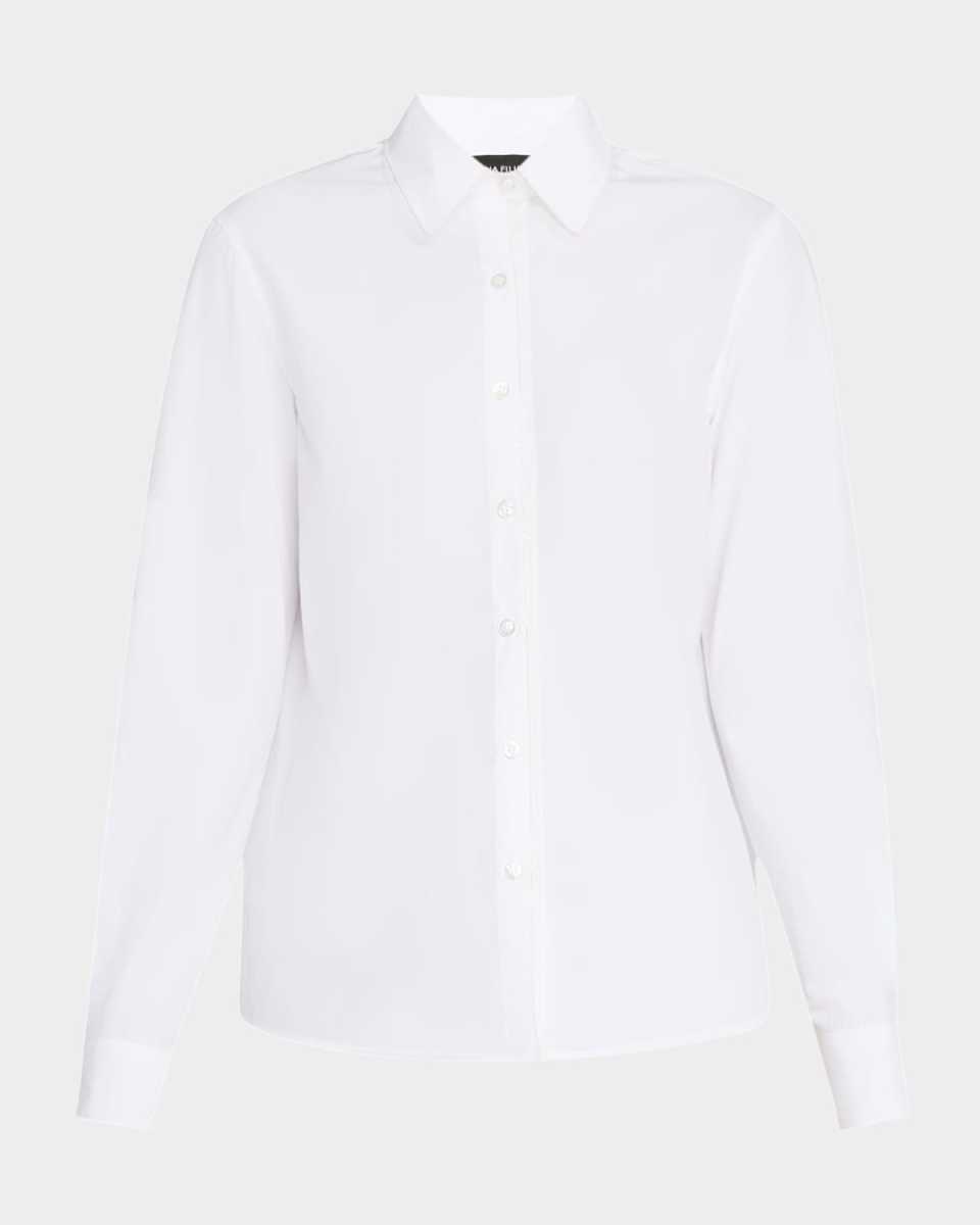 Tulle & Filo Diamante-Trim Poplin Shirt